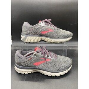 Brooks Adrenaline GTS 18 Womens Size 8 Gray Pink Running Shoes 1202681B079
